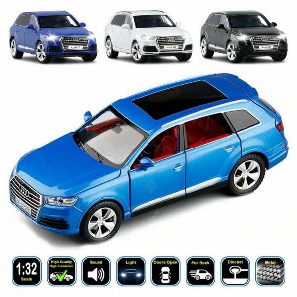 132 Audi Q7 Sport Diecast Model Car Pull Back Light Sound Toy Gifts For Kids 294189015970