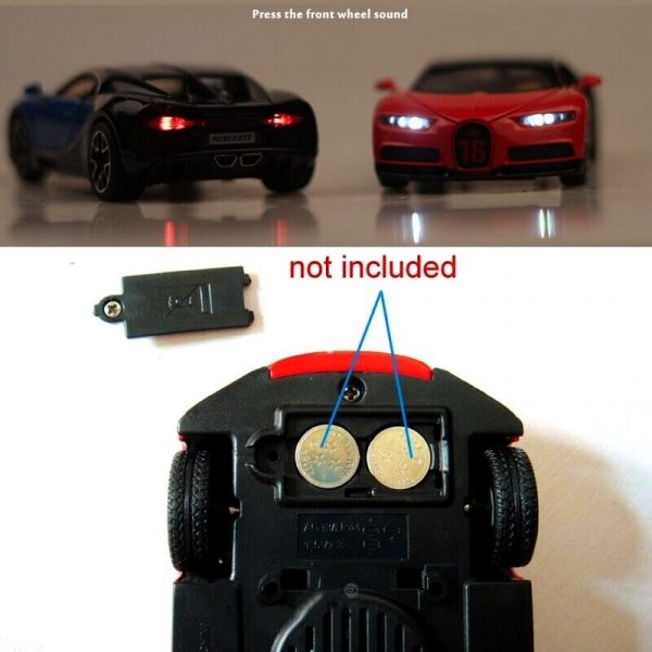 132 Bugatti Chiron Diecast Model Cars Pull Back LightSound Toy Gifts For Kids 293122945340 2