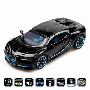 1:32 Bugatti Chiron Diecast Model Cars Pull Back Light&Sound Toy Gifts For Kids