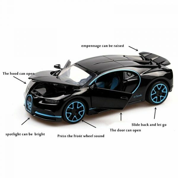 132 Bugatti Chiron Diecast Model Cars Pull Back LightSound Toy Gifts For Kids 293122945340 5