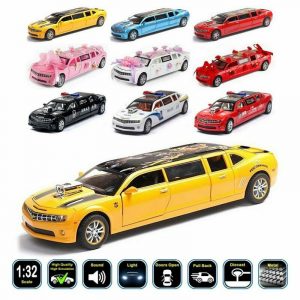 1:32 Chevrolet Camaro Limousine Extended Diecast Model Light Toy Gifts For Kids
