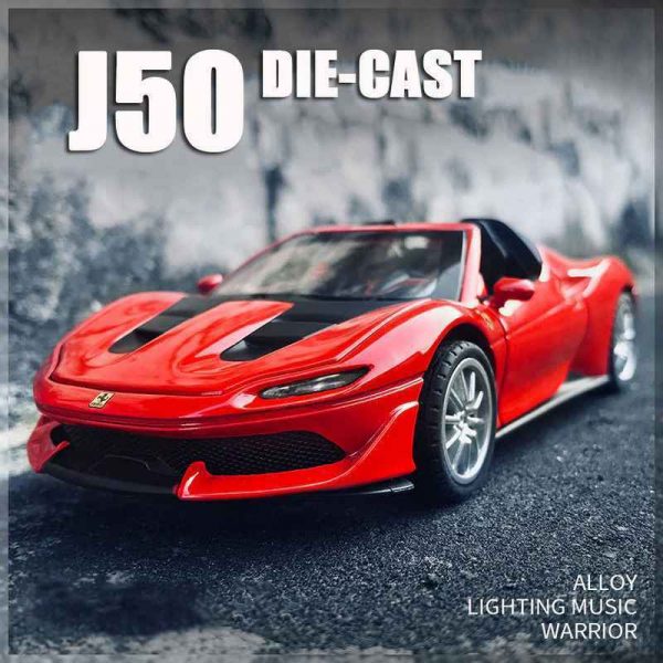 132 Ferrari J50 Diecast Model Cars Pull Back Light Sound Toy Gifts For Kids 295006432090 6