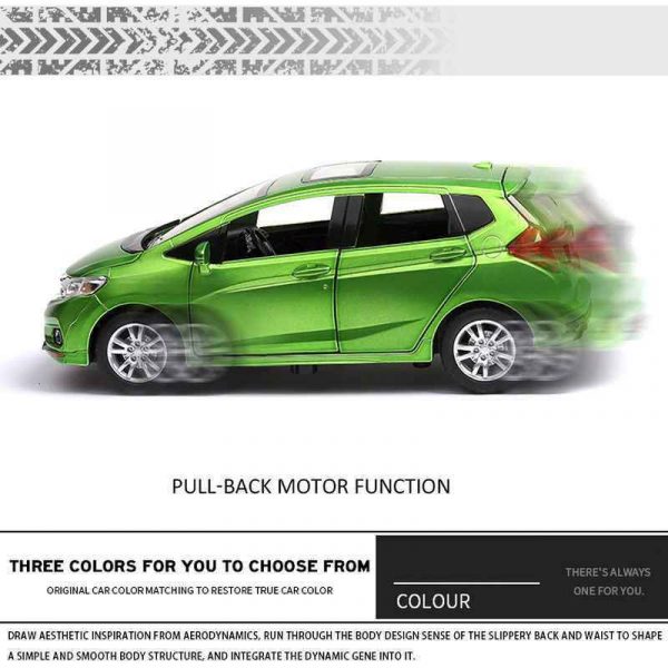 132 Honda Fit Jazz VTi L Diecast Model Cars Pull Back Alloy Toy Gifts For Kids 293369066950 6