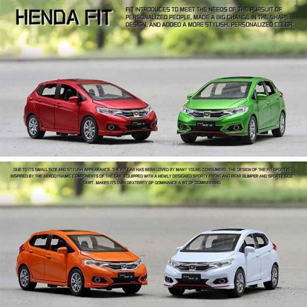 132 Honda Fit Jazz VTi L Diecast Model Cars Pull Back Alloy Toy Gifts For Kids 293369066950 7