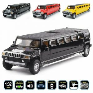 1:32 Hummer H2 Limousine Diecast Model Cars Pull Back Alloy & Toy Gifts For Kids