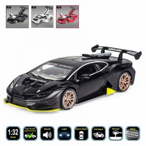 1:32 Huracan LP610-4 Diecast Model Cars Pull Back Light&Sound Toy Gifts For Kids