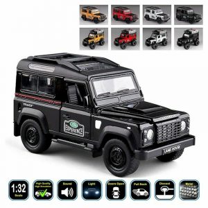 1:32 Land Rover Defender 90 Diecast Model Cars Pull Back & Toy Gifts For Kids