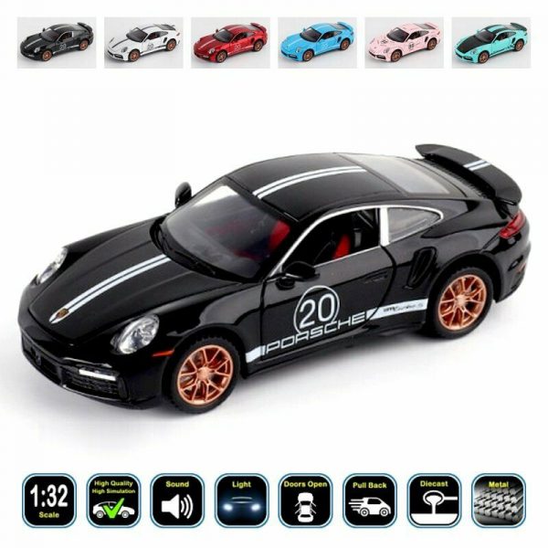 132 Porsche 911 Turbo S Diecast Model Cars Pull Back Alloy Toy Gifts For Kids 294864272780