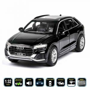 1:32 Audi Q8 Diecast Model Cars Pull Back Light & Sound Toy Gifts For Kids
