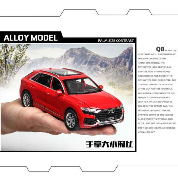 132 Audi Q8 Diecast Model Cars Pull Back Light Sound Toy Gifts For Kids 293369179821 8