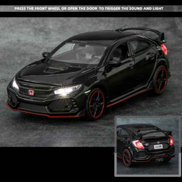 132 Honda Civic Type R Diecast Model Cars Pull Back Alloy Toy Gifts For Kids 293369038701 5