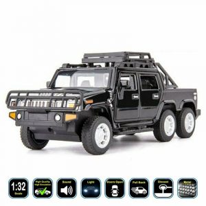 1:32 Hummer H2 6×6 Pickup Diecast Model Cars Alloy Toy Gifts For Kids