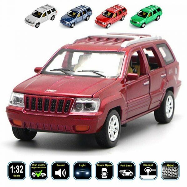 132 Jeep Grand Cherokee WJ 1999 Diecast Model Cars Pull Back Toy Gifts For Kids 294189031521