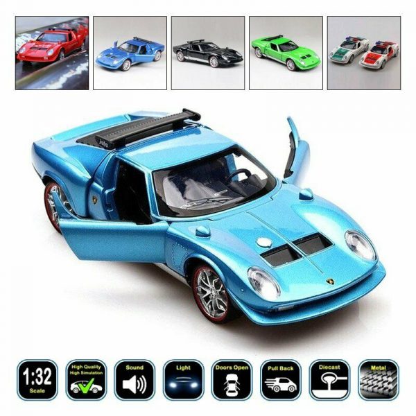 132 Lamborghini Miura Jota 1965 Diecast Model Cars Pull Back Toy Gifts For Kids 293311532951