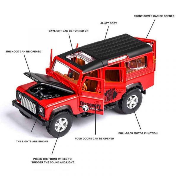 132 Land Rover Defender 110 Diecast Model Car Pull Back Toy Gifts For Kids 292700666651 3