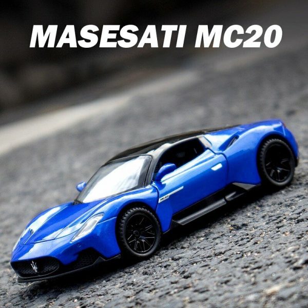 132 Maserati MC20 Diecast Model Cars Pull Back Light Sound Toy Gift For Kids 294861982251 3