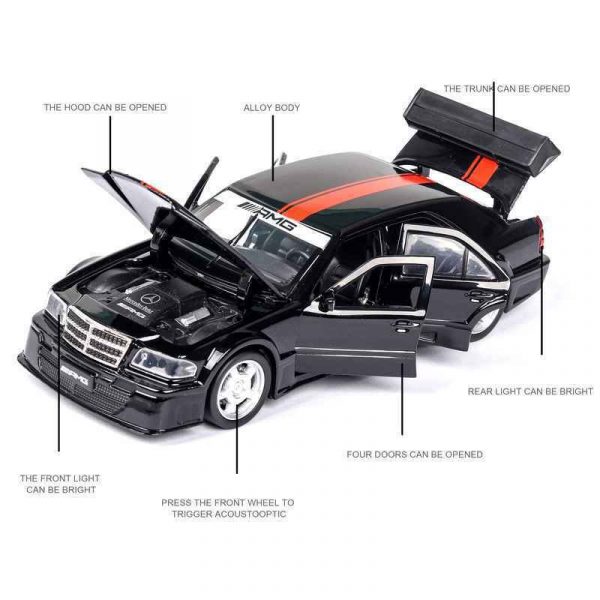 132 Mercedes Benz C Class AMG DTM W202 Diecast Model Cars Toy Gifts For Kids 293605263601 7