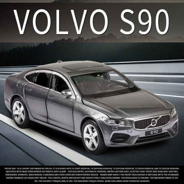 132 Volvo S90 Diecast Model Cars Pull Back LightSound Alloy Toy Gifts For Kids 293309923431 3