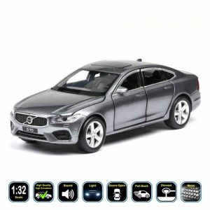 1:32 Volvo S90 Diecast Model Cars Pull Back Light&Sound Alloy Toy Gifts For Kids