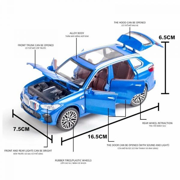 132 BMW X5 Diecast Model Cars Alloy Pull Back Light Sound Toy Gifts For Kids 295002713702 3