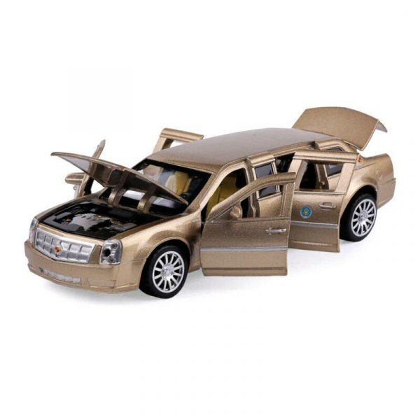 132 Cadillac One The Beast Presidential Limousine Pull Back Diecast Model Car 292803441192 8