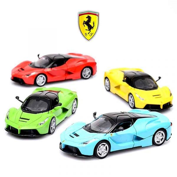 132 Ferrari LaFerrari Diecast Model Cars Pull Back Light Toy Gifts For Kids 295006437402 7