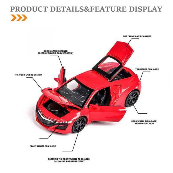 132 Honda Acura NSX NC1 Diecast Model Car Toy Gifts For Kids Collectors 293406194532 6