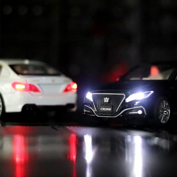 132 Toyota Crown Diecast Model Cars Pull Back Light Sound Toy Gifts For Kids 294864385592 7