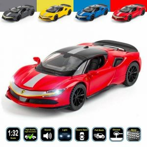 1:32 Ferrari SF90 Stradale Diecast Model Cars High Simulation Toy Gifts For Kids