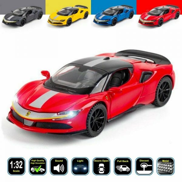 132 Ferrari SF90 Stradale Diecast Model Cars High Simulation Toy Gifts For Kids 295006455863
