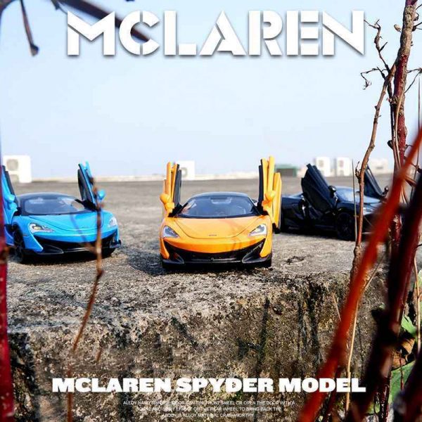 132 McLaren 600LT Diecast Model Cars Pull Back Light Sound Toy Gifts For Kids 294969298803 2