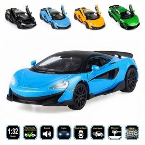 1:32 McLaren 600LT Diecast Model Cars Pull Back Light & Sound Toy Gifts For Kids