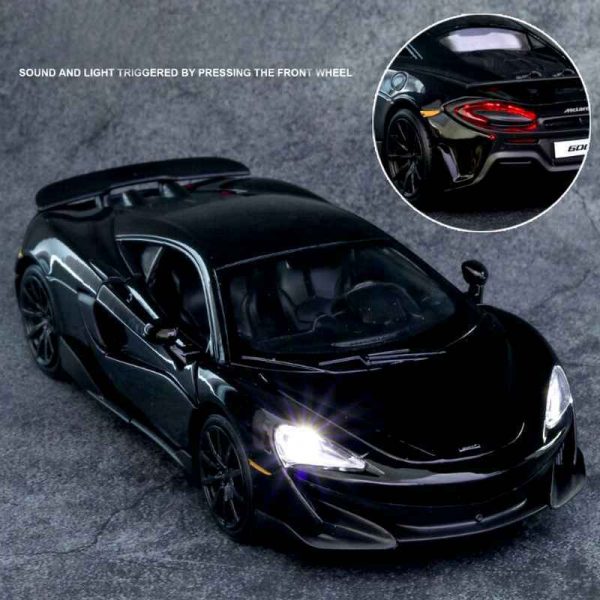 132 McLaren 600LT Diecast Model Cars Pull Back Light Sound Toy Gifts For Kids 294969298803 5