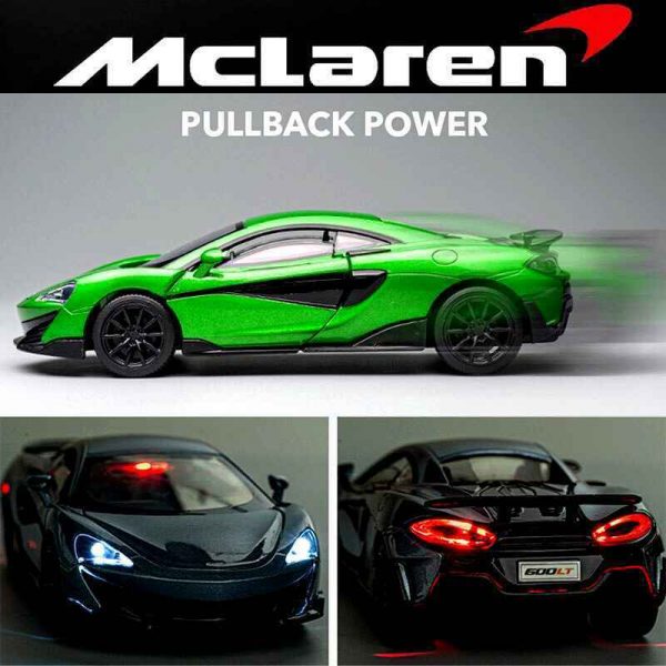 132 McLaren 600LT Diecast Model Cars Pull Back Light Sound Toy Gifts For Kids 294969298803 9