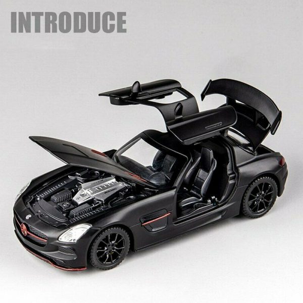 132 Mercedes Benz SLS AMG Diecast Model Cars Pull Back Alloy Toy Gifts For Kids 294862073013 6