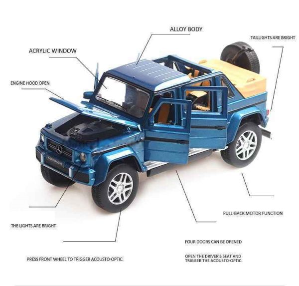 132 Mercedes Maybach G650 Landaulet W463 Diecast Model Cars Toy Gift For Kids 293310081373 5