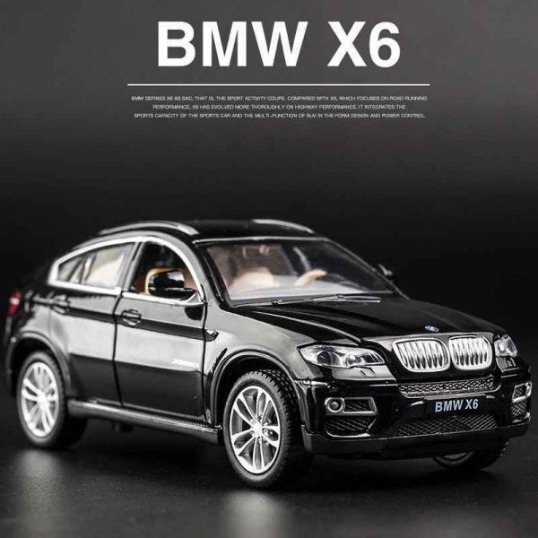 132 BMW X6 Diecast Model Car Pull Back Light Sound Toy Gifts For Kids 293605174704 4