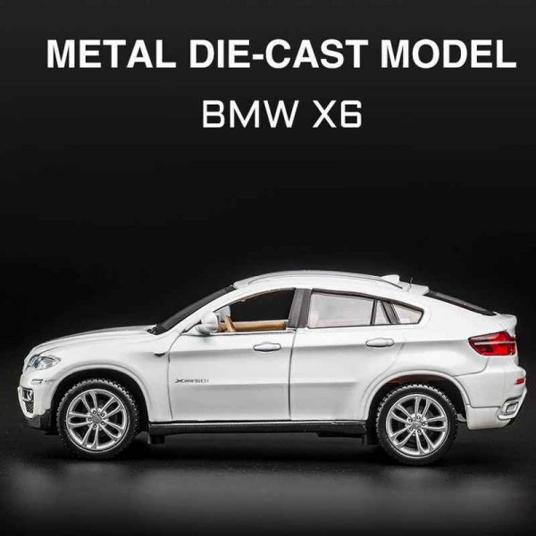 132 BMW X6 Diecast Model Car Pull Back Light Sound Toy Gifts For Kids 293605174704 6