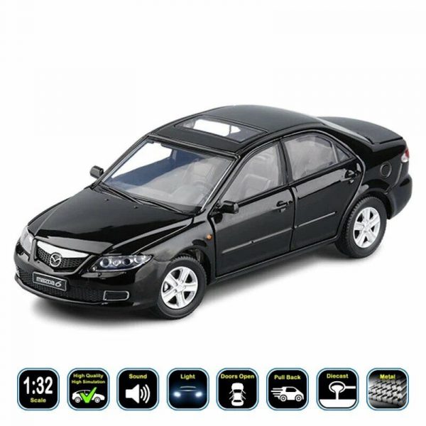 132 Mazda 6 Atenza Diecast Model Car Pull Back Light Sound Toy Gift For Kids 294189039094