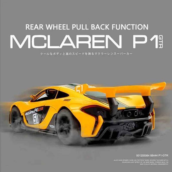 132 McLaren P1 GTR Diecast Model Cars Pull Back LightSound Toy Gifts For Kids 294844126524 10