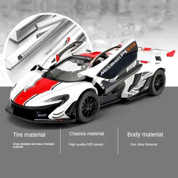 132 McLaren P1 GTR Diecast Model Cars Pull Back LightSound Toy Gifts For Kids 294844126524 11