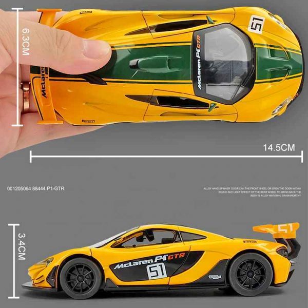132 McLaren P1 GTR Diecast Model Cars Pull Back LightSound Toy Gifts For Kids 294844126524 12