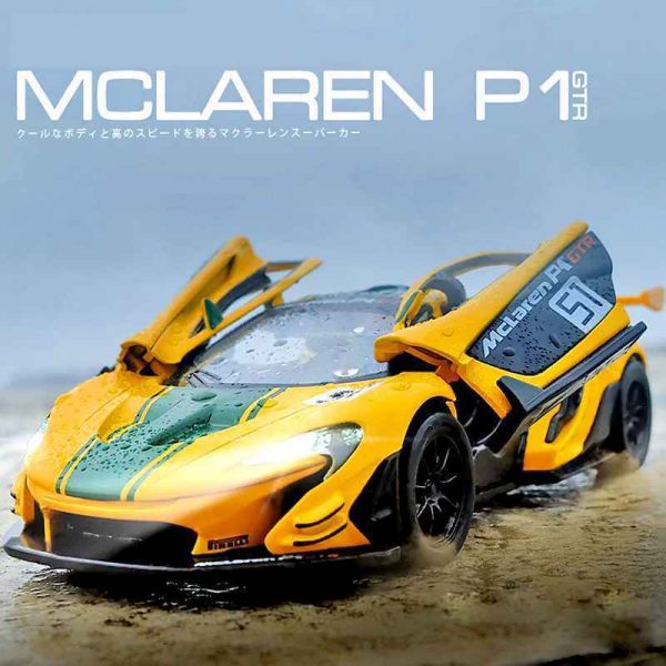 132 McLaren P1 GTR Diecast Model Cars Pull Back LightSound Toy Gifts For Kids 294844126524 6