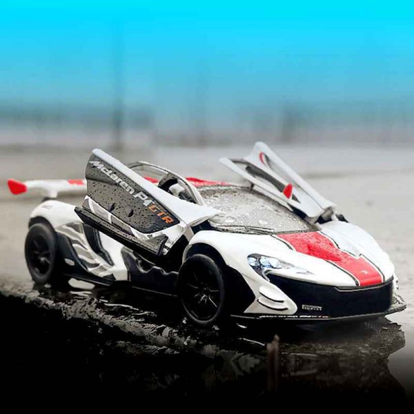 132 McLaren P1 GTR Diecast Model Cars Pull Back LightSound Toy Gifts For Kids 294844126524 7