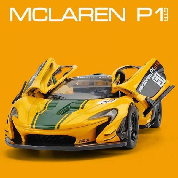 132 McLaren P1 GTR Diecast Model Cars Pull Back LightSound Toy Gifts For Kids 294844126524 8