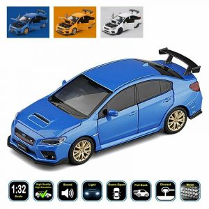 1:32 Subaru WRX STI Diecast Model Cars Pull Back Light&Sound Toy Gifts For Kids