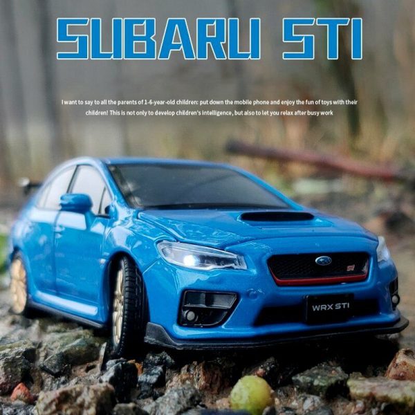132 Subaru WRX STI Diecast Model Cars Pull Back LightSound Toy Gifts For Kids 294864308954 6