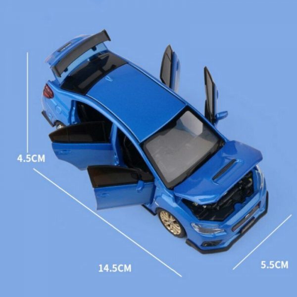132 Subaru WRX STI Diecast Model Cars Pull Back LightSound Toy Gifts For Kids 294864308954 7