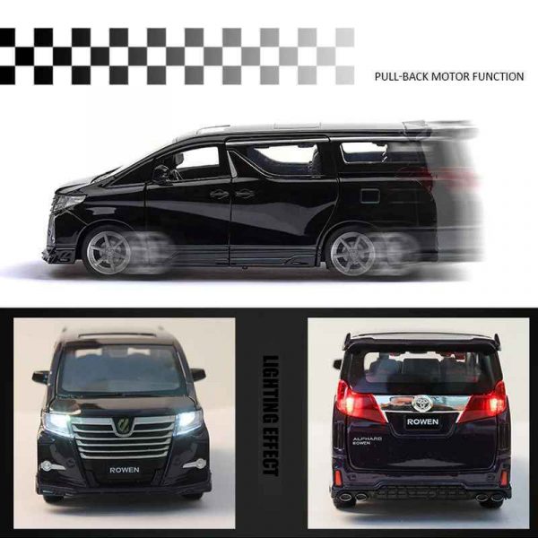132 Toyota Alphard Diecast Model Cars Pull Back LightSound Toy Gifts For Kids 294189048754 3