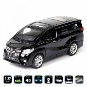 1:32 Toyota Alphard Diecast Model Cars Pull Back Light&Sound Toy Gifts For Kids